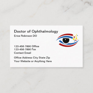 Ophthalmologue Moderne Cartes de visite modifiable
