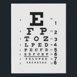 Ophthalmology Eye Chart Novelty Optometry Pop Art Faux Canvas Print<br><div class="desc">Developed in 1862 to measure visual acuity,  the Snellen chart is named after Dutch ophthalmologist Herman Snellen. Customize with a different background color of your choice; add a name or other text for a personal touch at no extra cost,  with the easy-to-use Zazzle editing tools!</div>