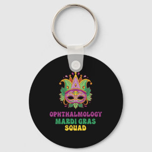 Ophthalmology Nurse Mardi Gras Squad Keychain