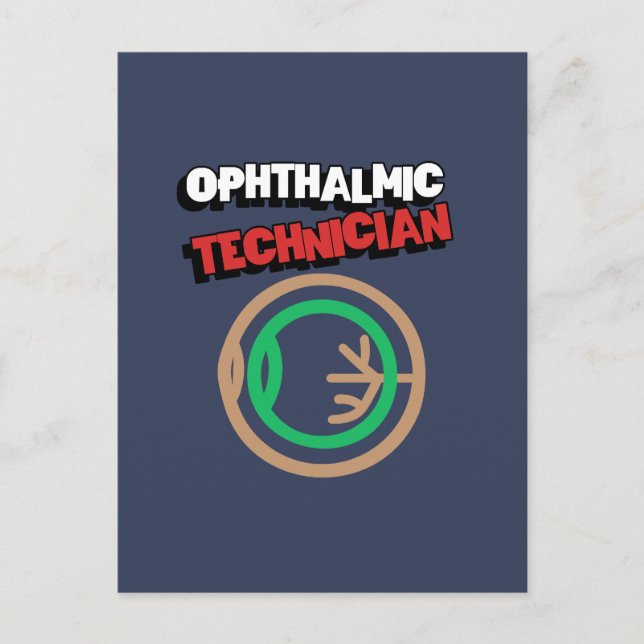  Ophthalmology Ophthalmic Techician  Postcard (Front)