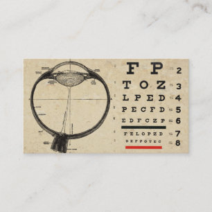 Ophthamologiste vintage Cartes de visite
