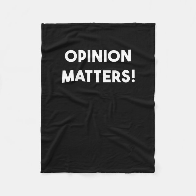 Opinion S Sticker  Fleece Blanket (Front)
