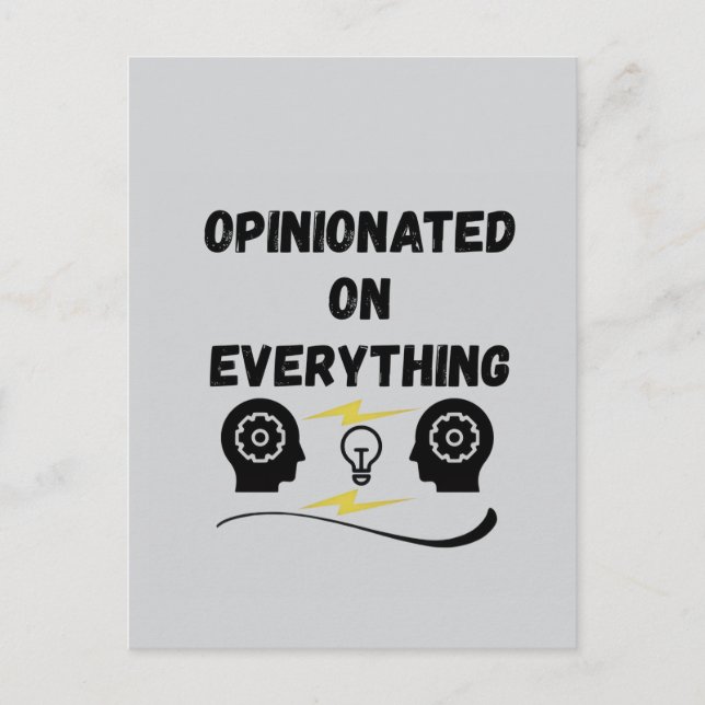 Opinionated On Everything Postcard (Front)