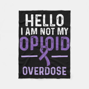 Opioid Overdose Awareness Warrior Survivor 12 Fleece Blanket