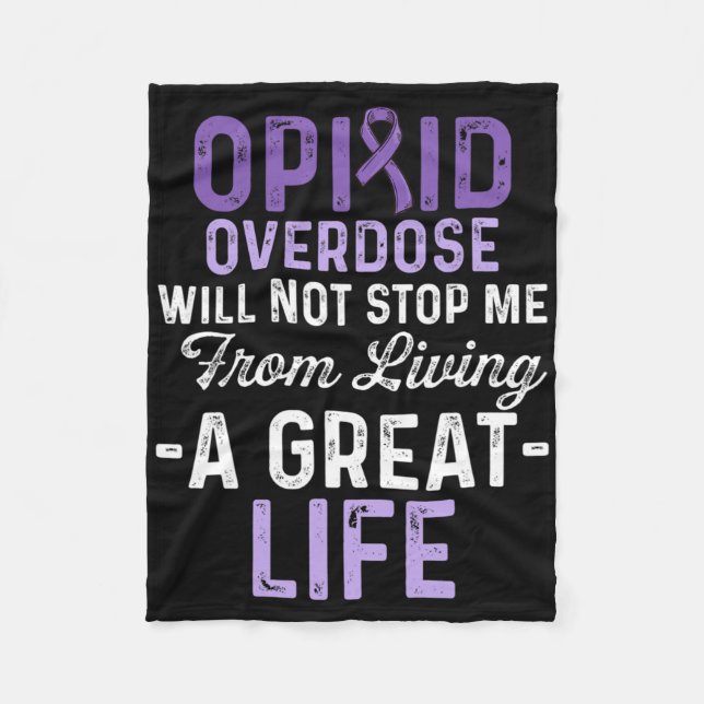 Opioid Overdose Awareness Warrior Survivor 14  Fleece Blanket (Front)