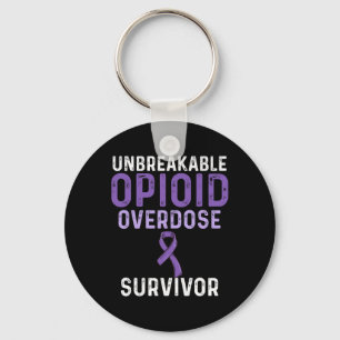 Opioid Overdose Awareness Warrior Survivor 19 Keychain