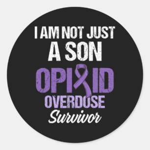 Opioid Overdose Awareness Warrior Survivor 38 Classic Round Sticker