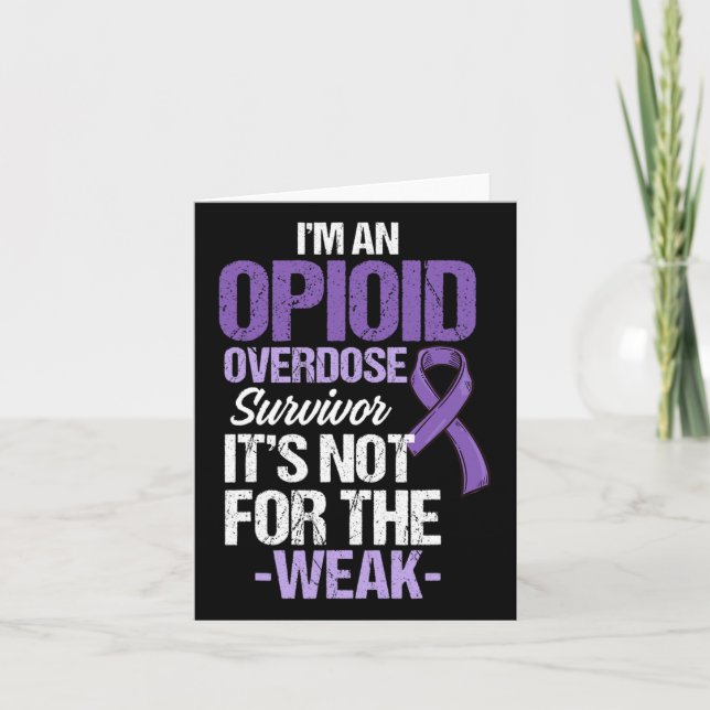 Opioid Overdose Awareness Warrior Survivor 3  Card (Front)