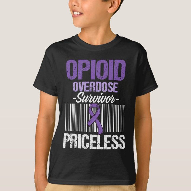 Opioid Overdose Awareness Warrior Survivor 44 T-Shirt (Front)