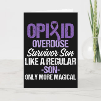 Opioid Overdose Awareness Warrior Survivor 45 Card