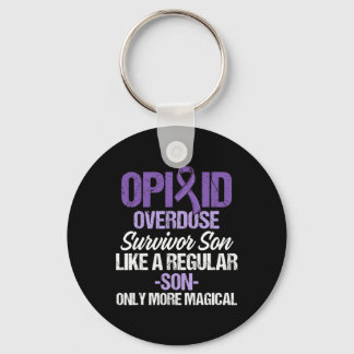 Opioid Overdose Awareness Warrior Survivor 45 Keychain