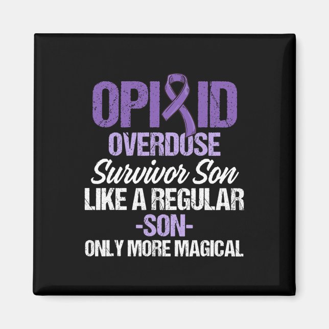 Opioid Overdose Awareness Warrior Survivor 45  Magnet (Front)