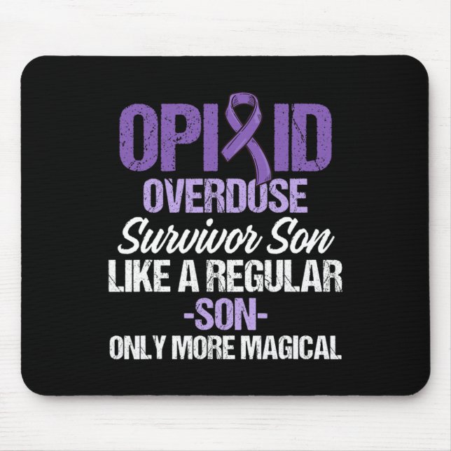 Opioid Overdose Awareness Warrior Survivor 45  Mouse Pad (Front)
