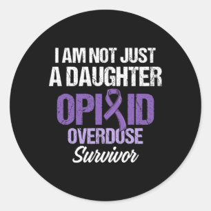 Opioid Overdose Awareness Warrior Survivor 48 Classic Round Sticker