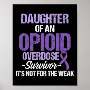 Opioid Overdose Awareness Warrior Survivor 50 Poster