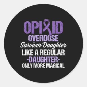 Opioid Overdose Awareness Warrior Survivor 58 Classic Round Sticker