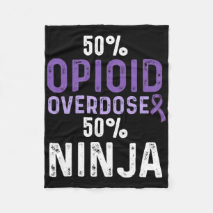 Opioid Overdose Awareness Warrior Survivor 8 Fleece Blanket