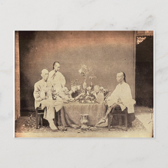 Opium Smokers in China Postcard (Front)