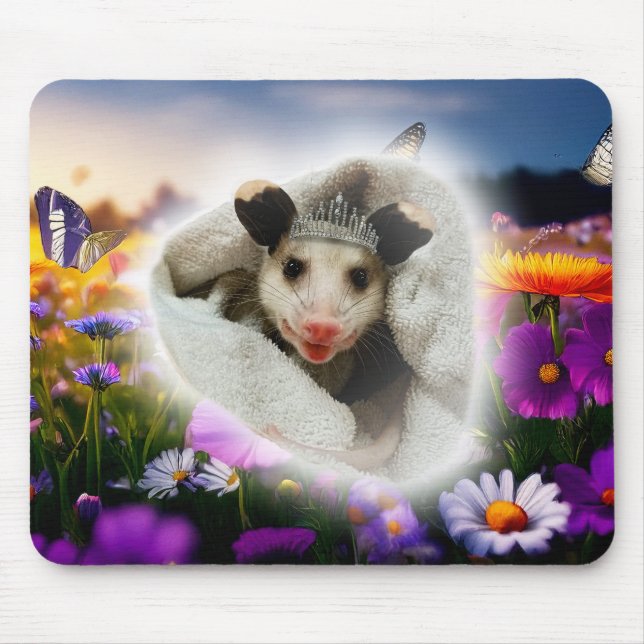 Opossum Baby Possum Mouse Pad (Front)