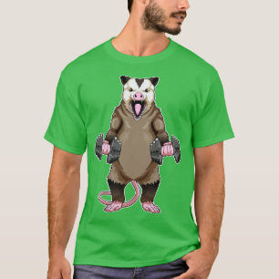 Opossum Bodybuilding Dumbbells T-Shirt