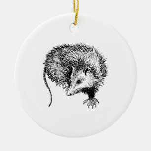 Opossum Ceramic Ornament