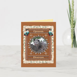 Opossum  -Diversion- Custom Greeting Card