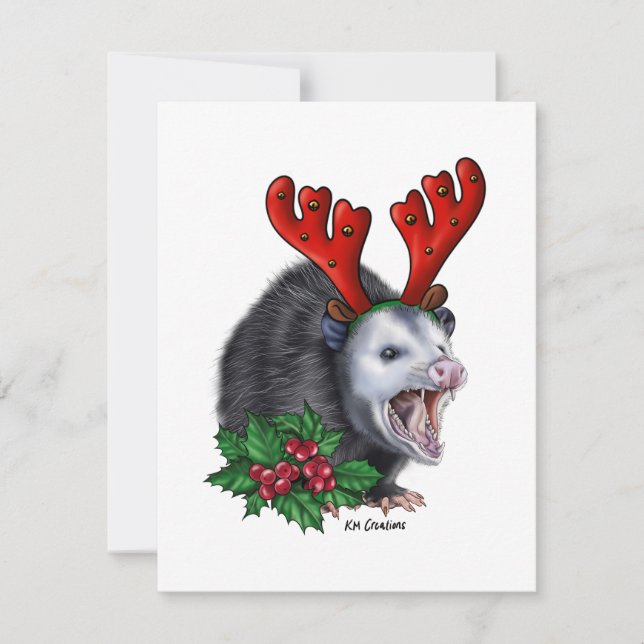 Opossum - holiday card (Front)