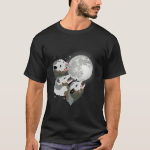 Opossum Howl On Moon Street Cat Trash Animal Oposs T-Shirt