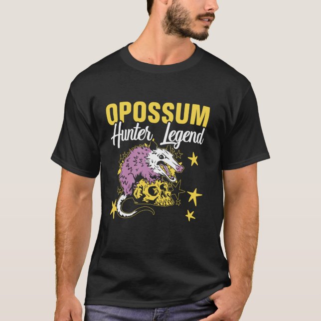 Opossum Hunter Animal Hunt Hunting Long Sleeve T S T-Shirt (Front)
