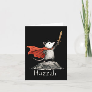 Opossum Knight Medieval Fair Possum Meme Weird Mom Card