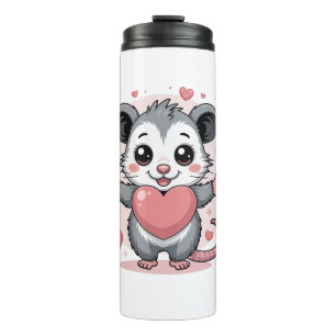 Opossum Love and Friendship Cute Animal Heart Desi Thermal Tumbler