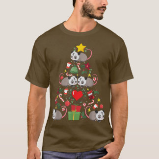 Opossum Possum Christmas Ornament Tree Funny T-Shirt