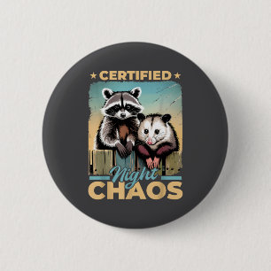Opossum Raccoon World 2 Inch Round Button
