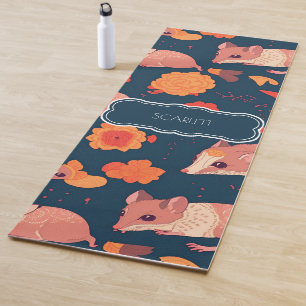 Opossum Retro Colourful Personalized Pattern Yoga Mat