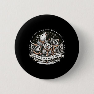 Opossum Xmas Christmas  2 Inch Round Button
