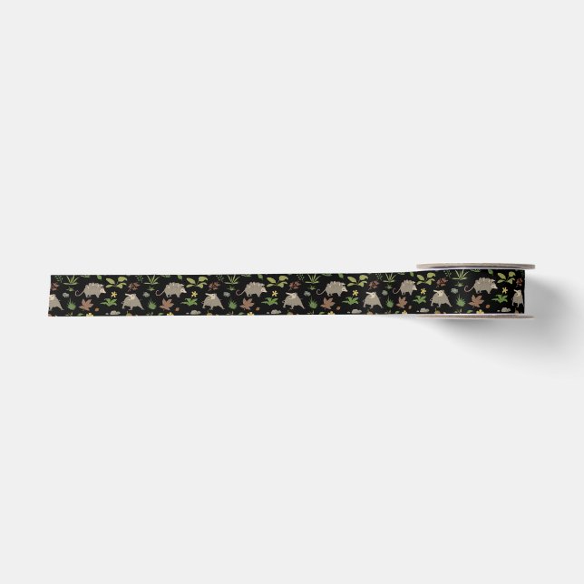 Opossums Black Satin Ribbon (Front)
