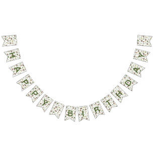 Opossums in a Berry Field in White Bunting Flags