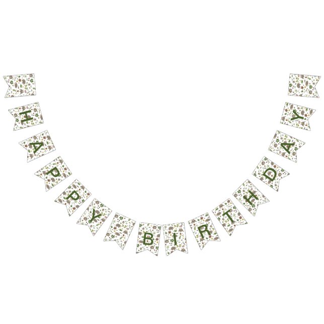 Opossums in a Berry Field in White Bunting Flags (All)