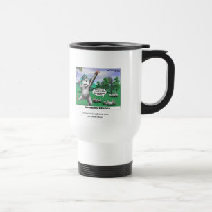 OPossums Playing Dead Cartoon Funny Travel Mug
