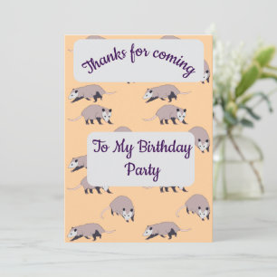Opossums Thank you Card