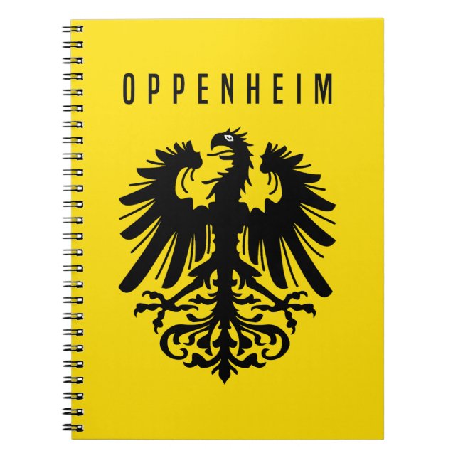 Oppenheim city emblem Germany symbol coat arms fla Notebook (Front)