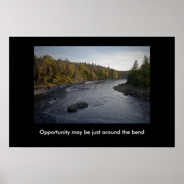 Opportunity Around The Bend motivational print (Front)
