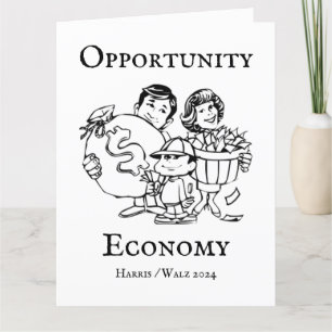 Opportunity Economy Harris Walz 2024 Card