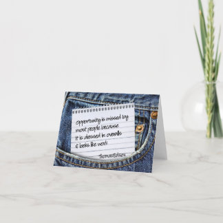 Opportunity Inspirational Greeting Note Card