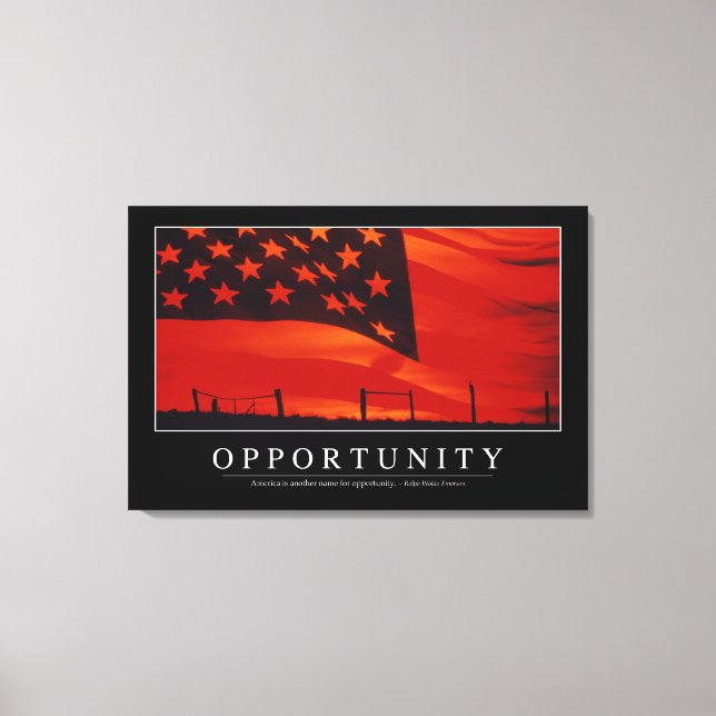 Opportunity: Inspirational Quote Canvas Print (Front)