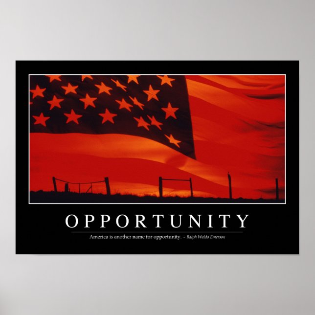 Opportunity: Inspirational Quote Poster (Front)