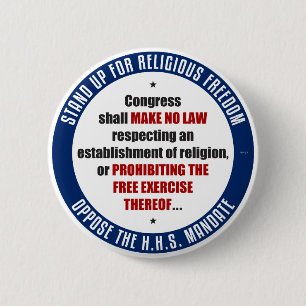 Oppose The HHS Mandate 2 Inch Round Button