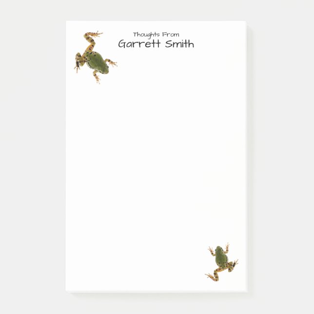 Opposing Climbing Green Frog Photographs Post-it Notes (Front)