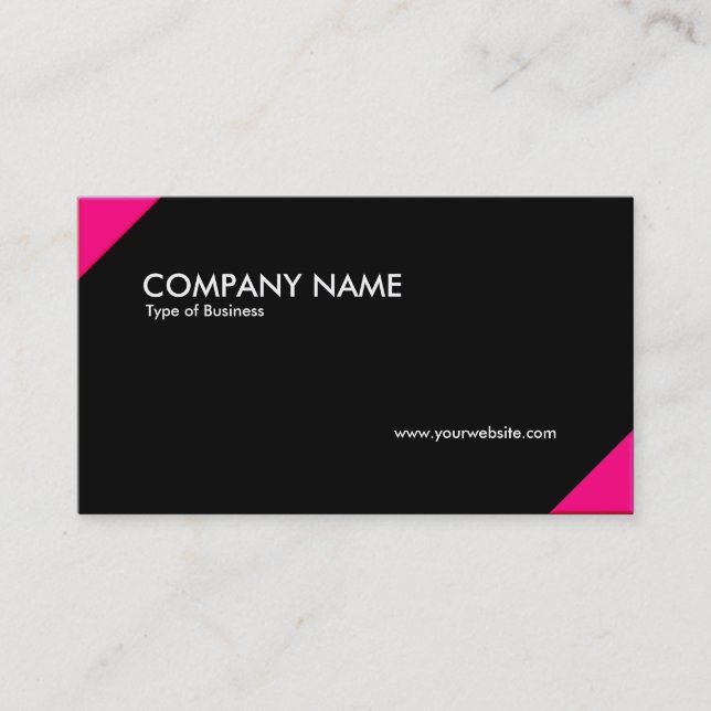 Opposing Corners - Crimson and Black Business Card (Front)
