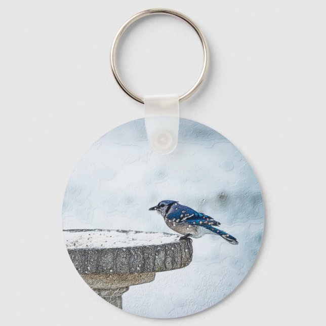 Opposite Sides Painterly Keychain (Front)